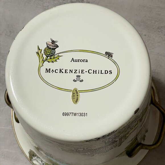 MacKenzie-Childs 30th Anniversary Aurora Collection Enamel Ice Bucket 2013 RARE - Picture 12 of 14